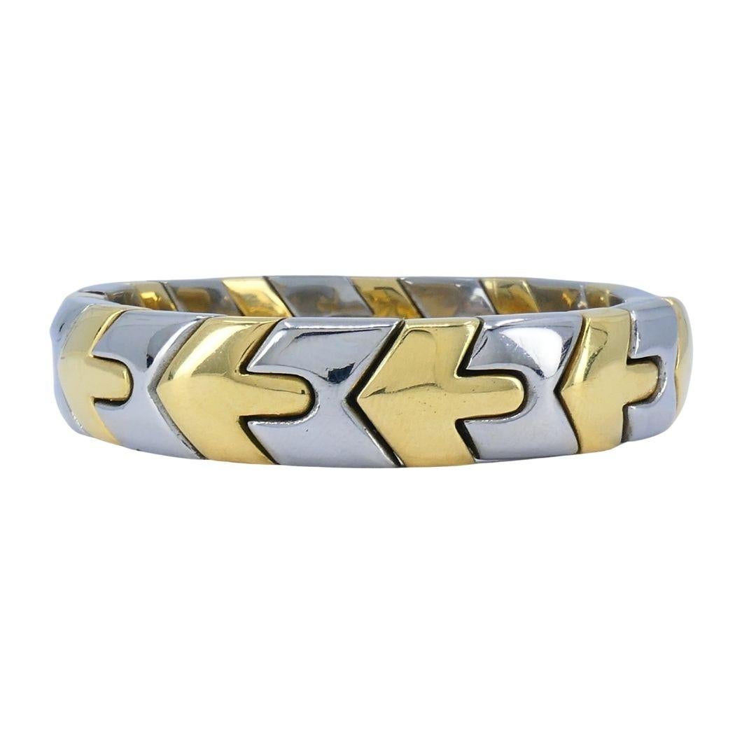 Bracciale Alveare d'epoca Bvlgari in oro e acciaio 18k in vendita 2