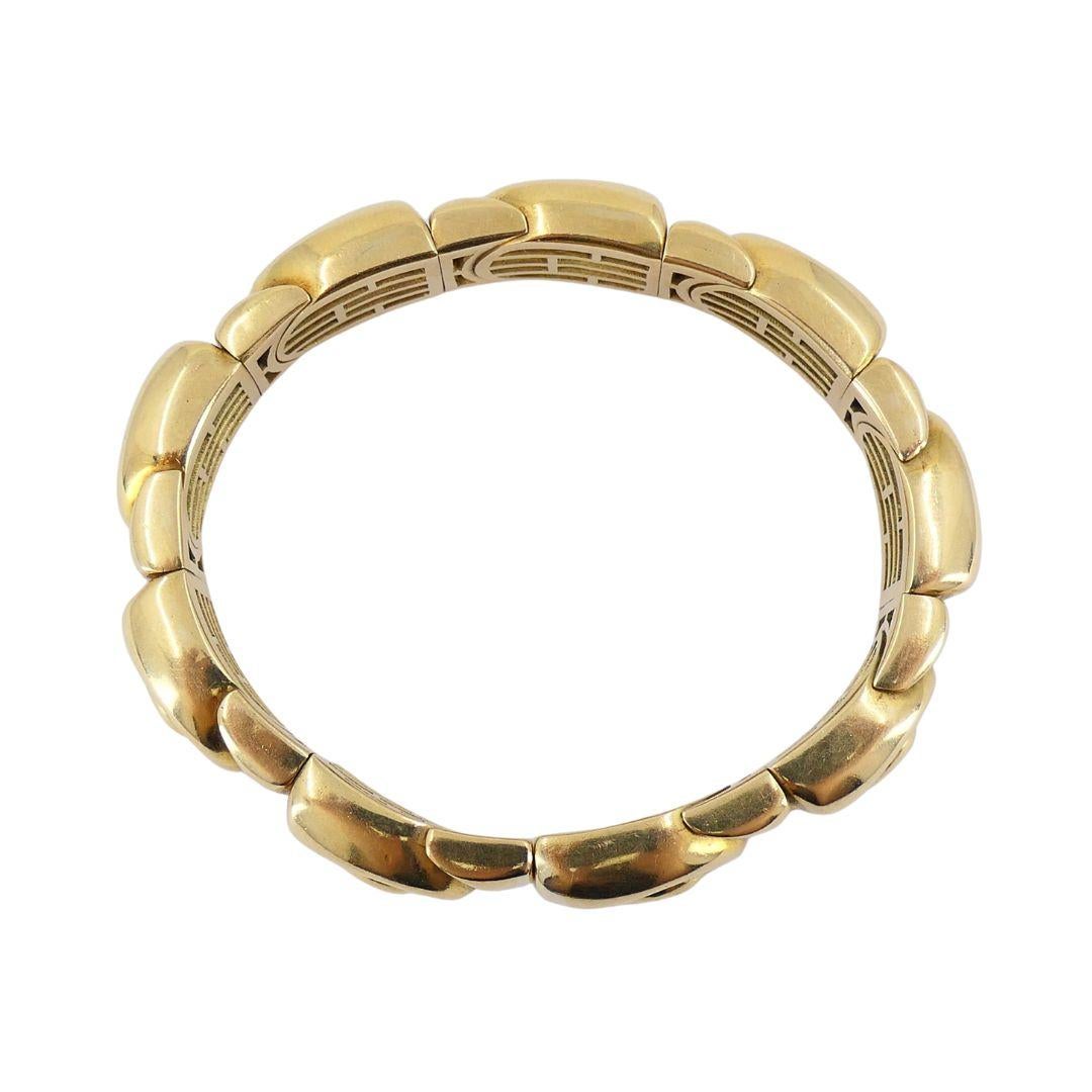 Vintage Bvlgari Bracciale a spirale in acciaio e oro 18k in vendita 6