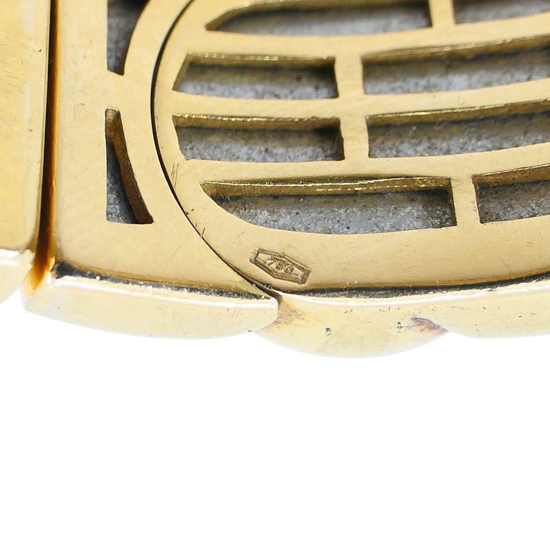 Vintage Bvlgari Bracciale a spirale in acciaio e oro 18k in vendita 7