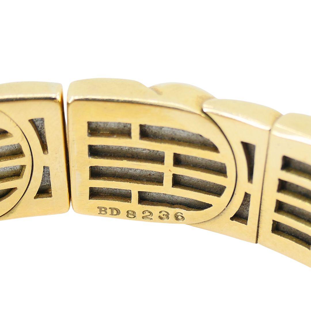 Vintage Bvlgari Bracciale a spirale in acciaio e oro 18k in vendita 9