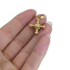 Vintage Bvlgari 18k Yellow Gold Bulgari Cross Pendant