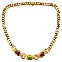 Vintage Bvlgari 18k Yellow Gold Chain Necklace Bulgari