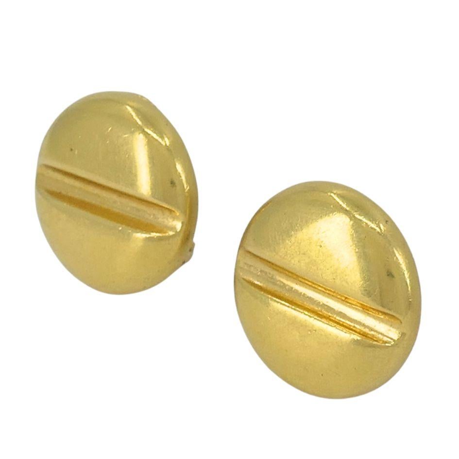 Women's Vintage Bvlgari 20k Button Earrings For Sale