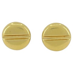 Vintage Bvlgari 20k Button Earrings