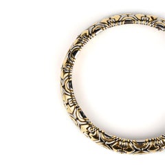 Vintage Bvlgari 'Alveare' 18k Gold and Stainless Steel Necklace