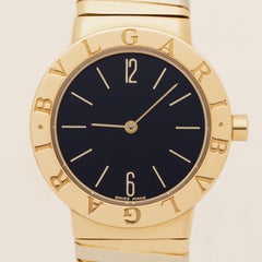 Vintage Bvlgari Bulgari 18 Karat Gold Model BB302T 30mm Dial Tubogas Watch