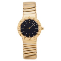 Vintage Bvlgari Bulgari 18 Karat Gold Model BB302T 30mm Dial Tubogas Watch