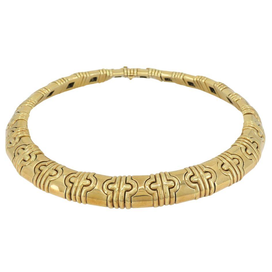 Vintage Bvlgari Bulgari Collana Parentesi in oro 18k In condizioni buone in vendita a Beverly Hills, CA