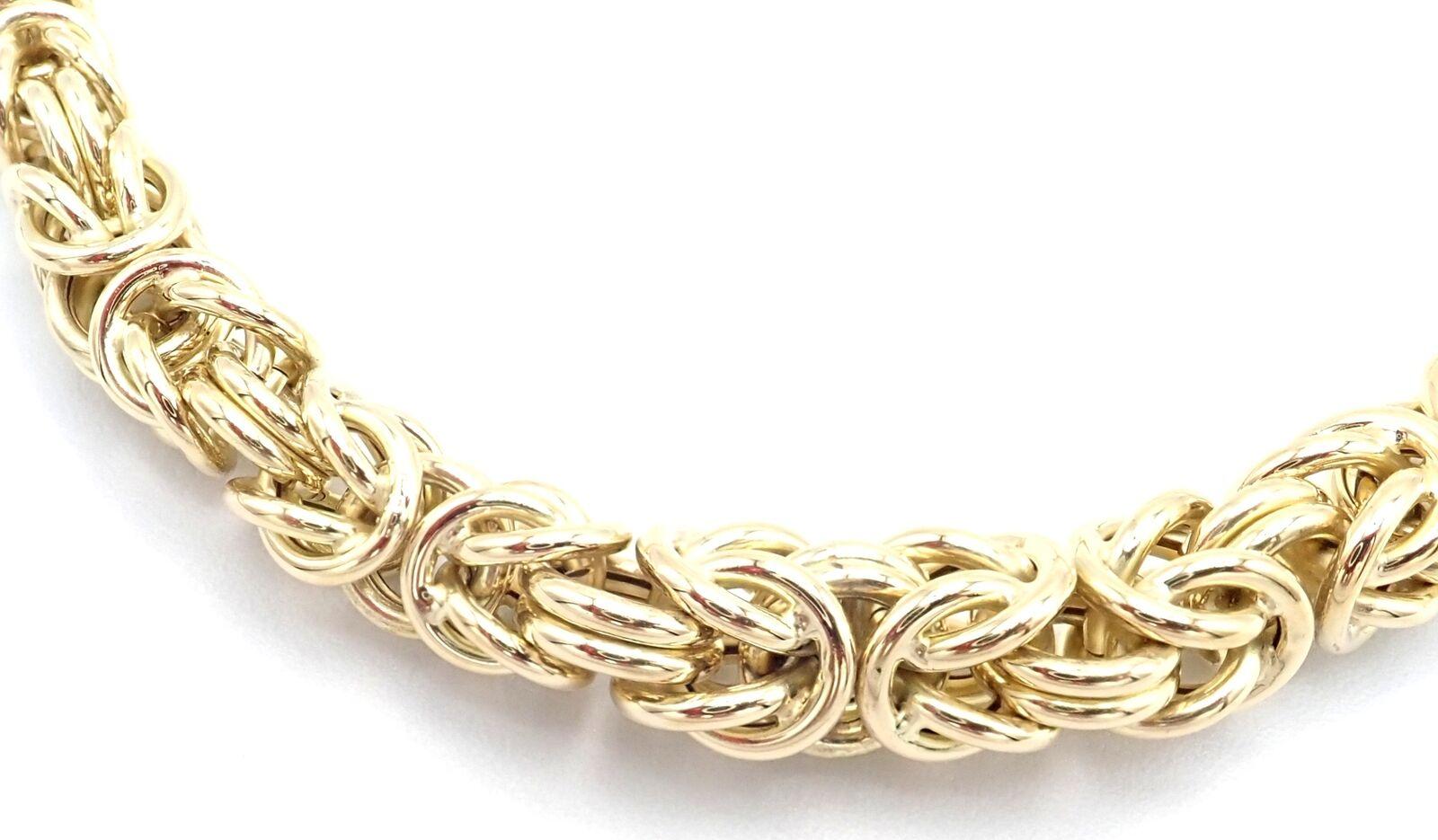 Women's or Men's Vintage Bvlgari Bulgari Basket Weave Yellow Gold Necklace