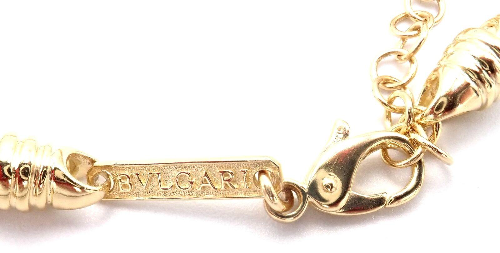 Vintage Bvlgari Bulgari Basket Weave Yellow Gold Necklace 2