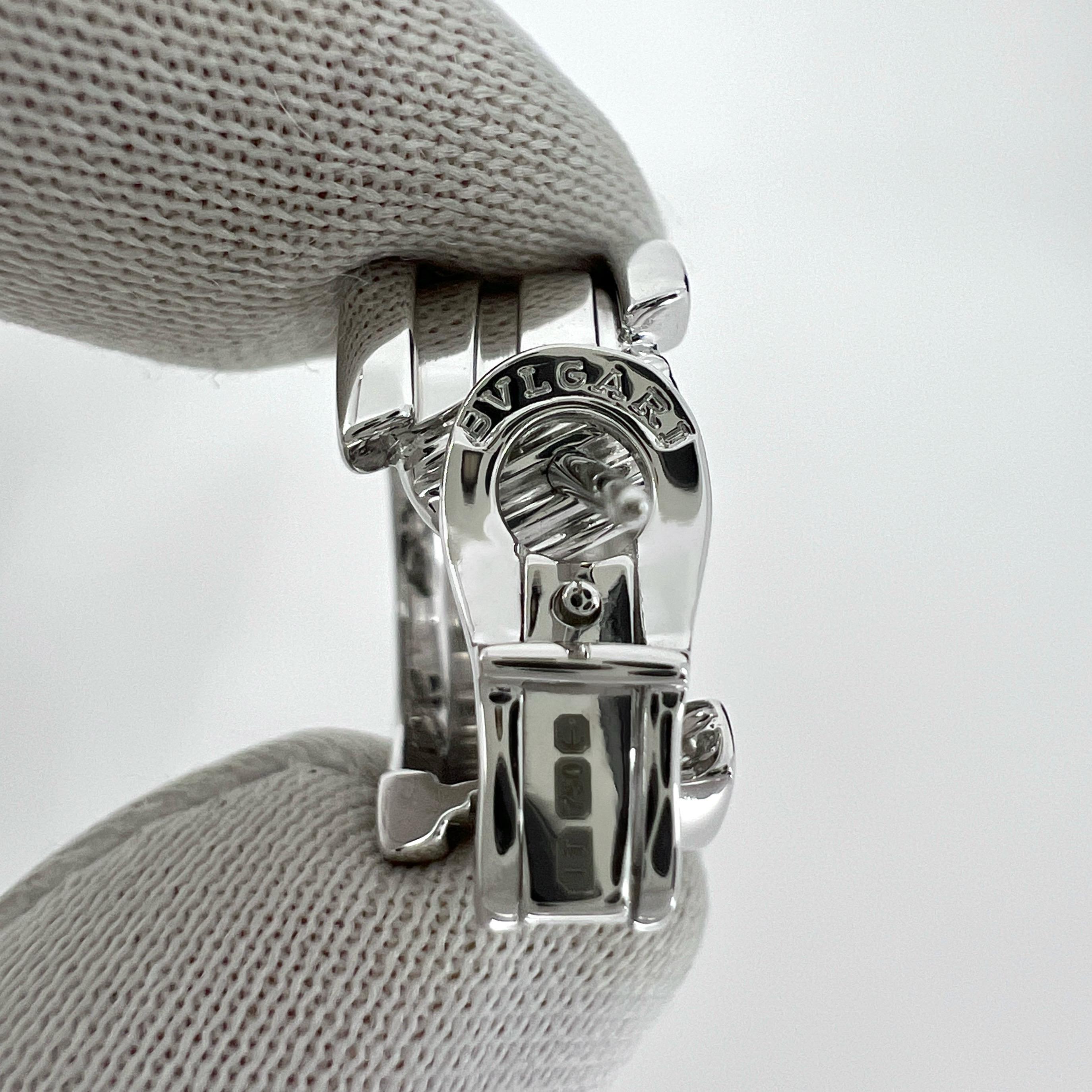 Vintage Bvlgari Bulgari B.Zero1 18 Karat Weißgold Creolen-Ohrstecker mit Schachtel im Angebot 6