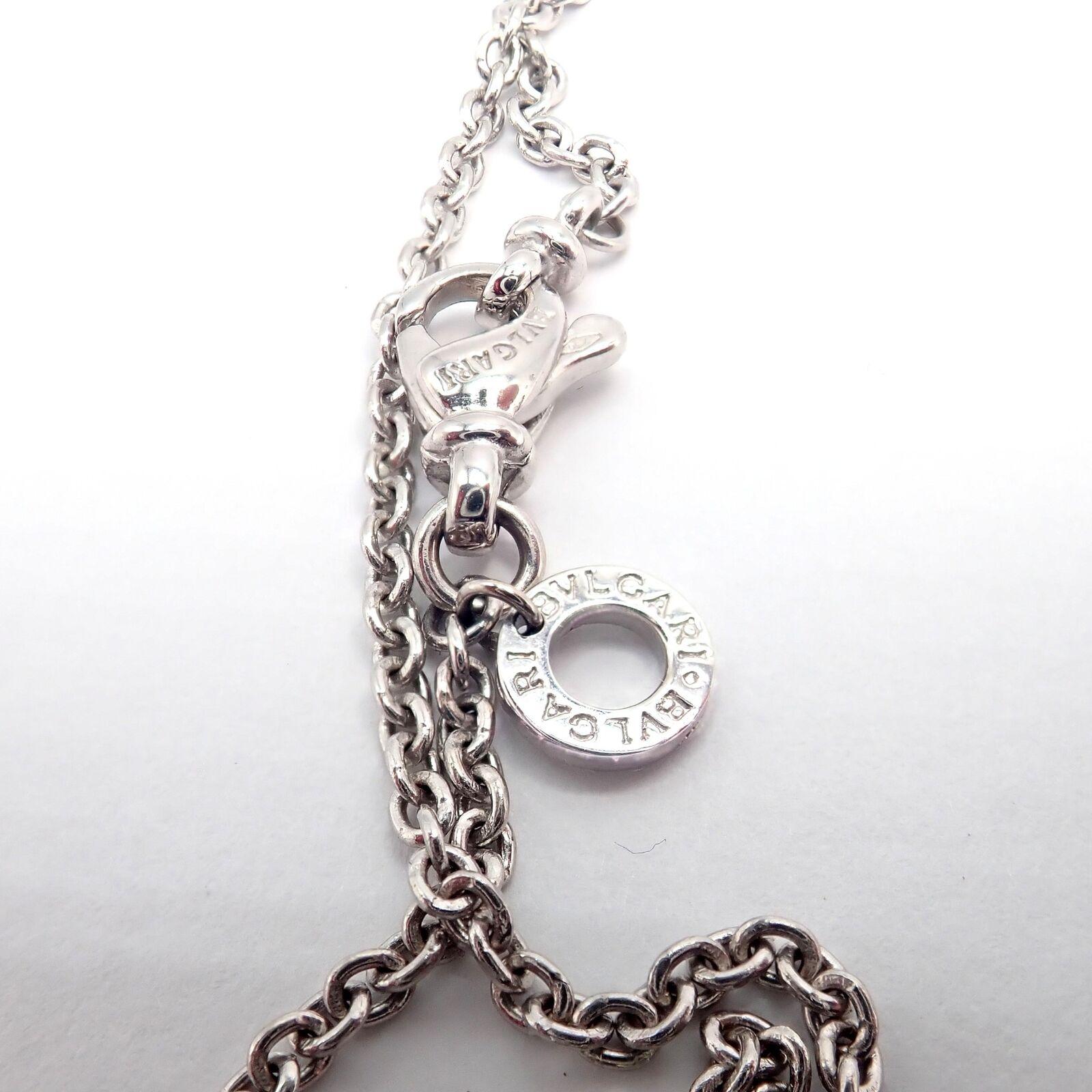 Vintage Bvlgari Bulgari Diamond Horoscope Zodiac Gold Steel Pendant Necklace 2