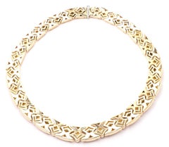 Vintage Bvlgari Bulgari Heavy Yellow Gold Choker Necklace