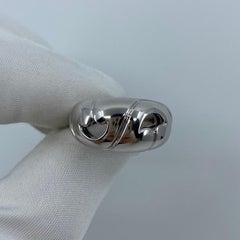 Vintage Bvlgari Bulgari Nuvole Rare 950 Platinum Dome Ring with Bvlgari Ring Box
