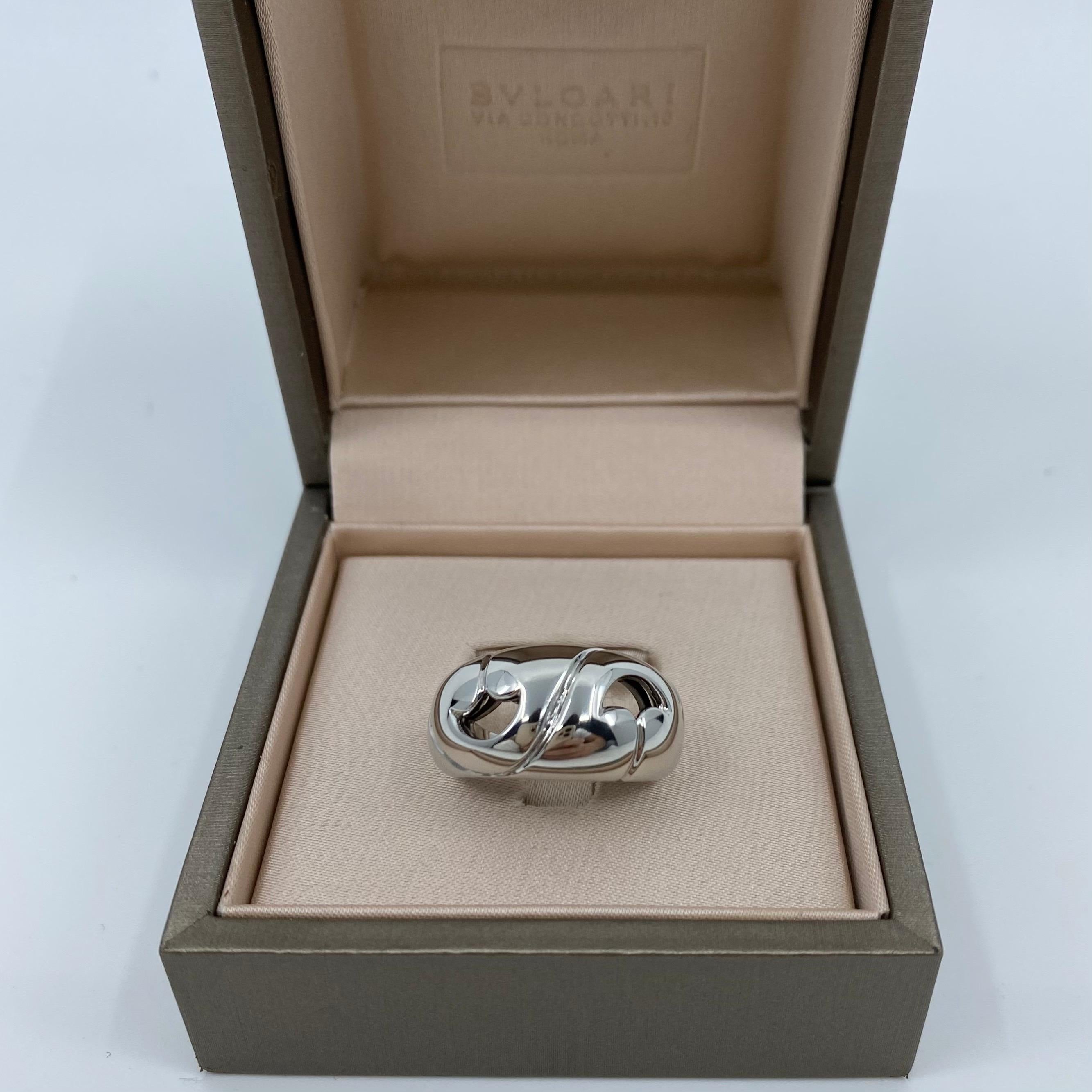 Vintage Bvlgari Bulgari Nuvole Seltener 950 Platin Kuppelring mit Bvlgari Ring Box im Angebot 5