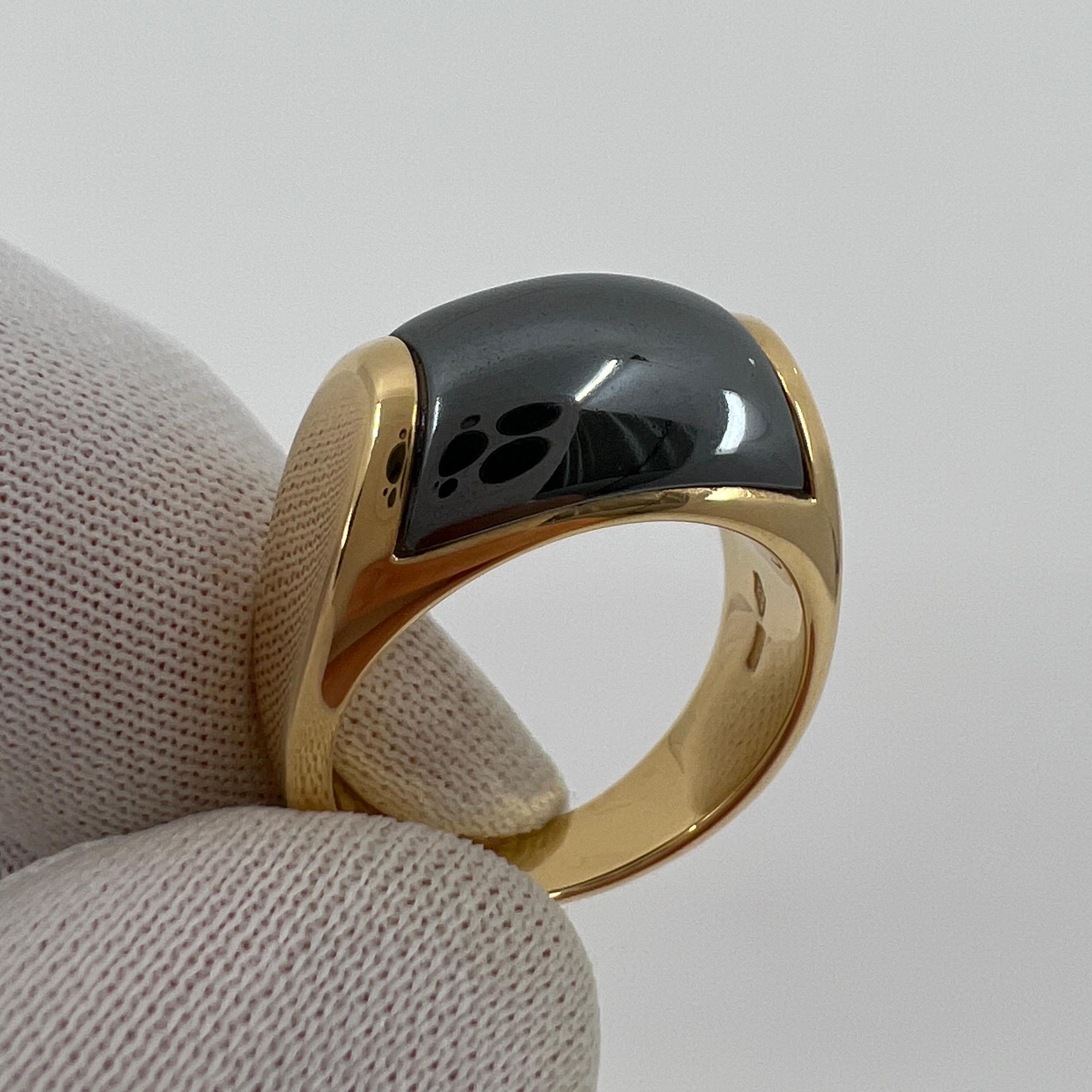 gunmetal stone gold ring