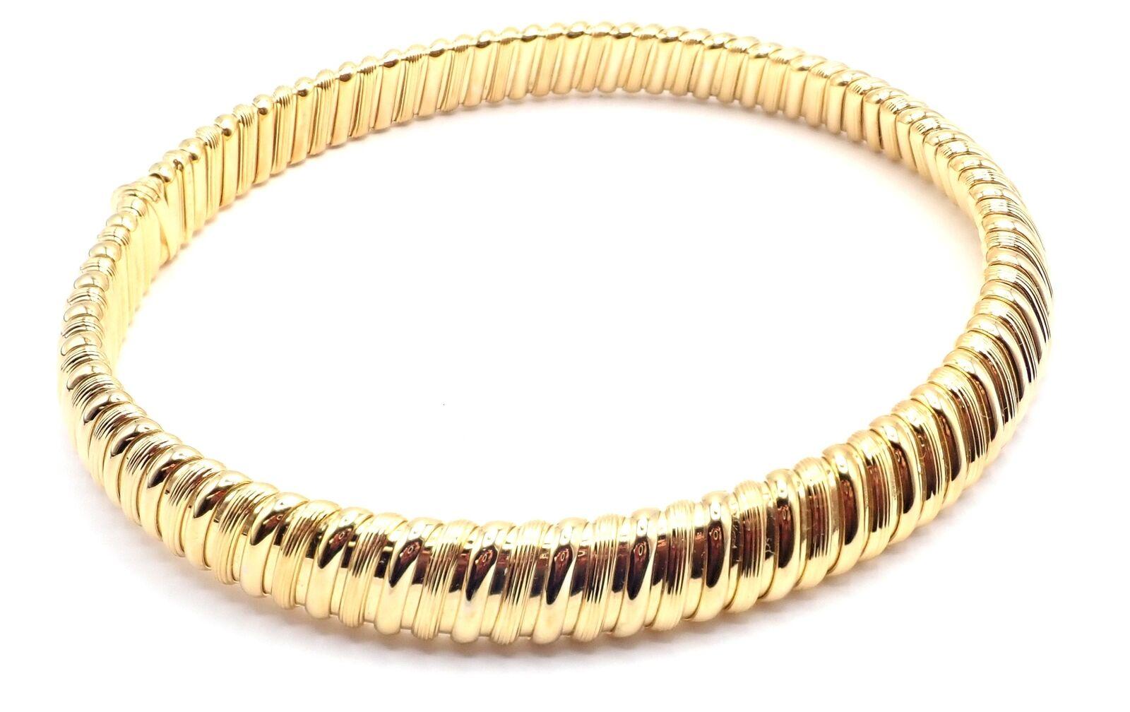 Bvlgari Bulgari, collier choker Tubogas vintage en or jaune Unisexe 