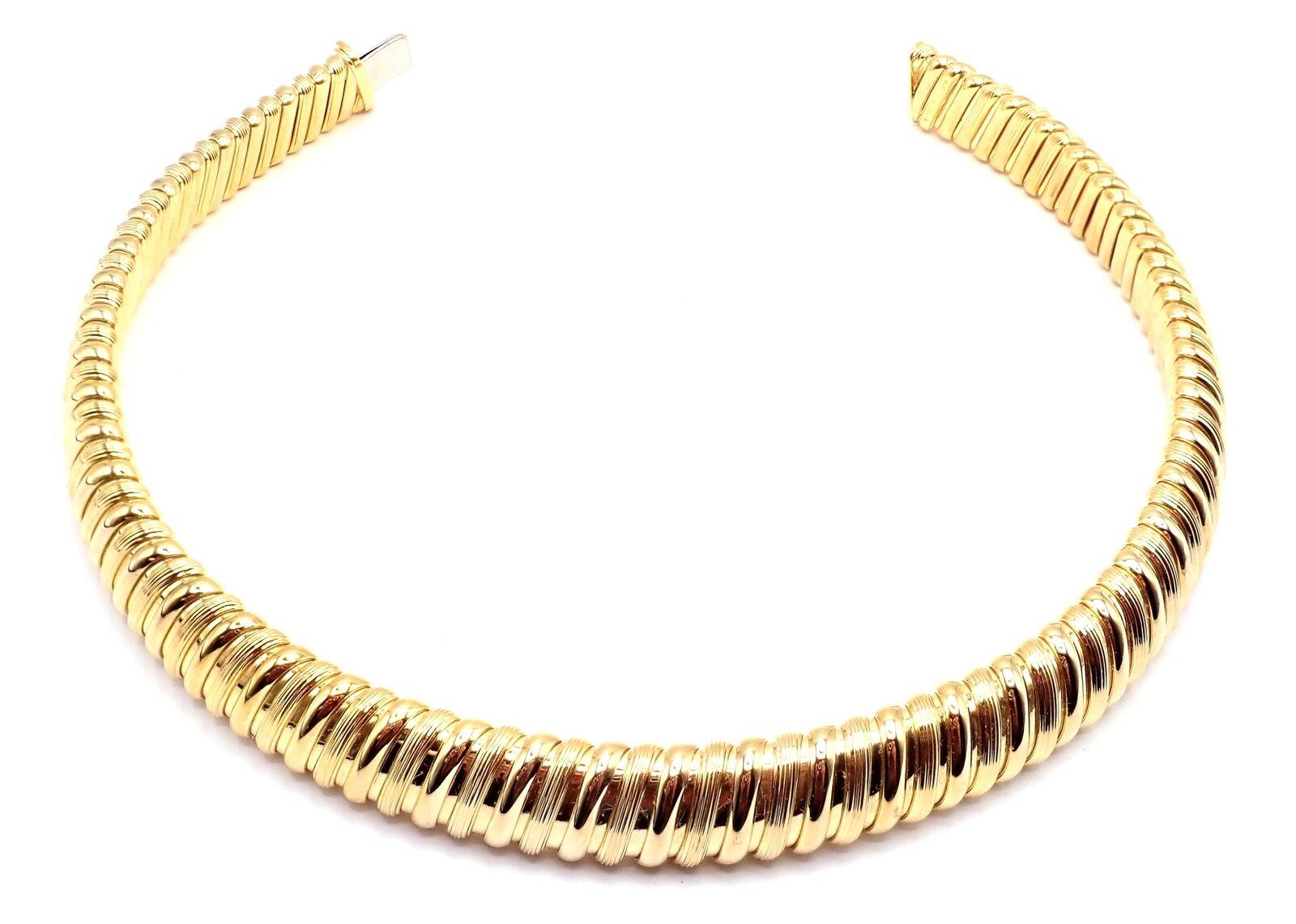 Bvlgari Bulgari, collier choker Tubogas vintage en or jaune 2