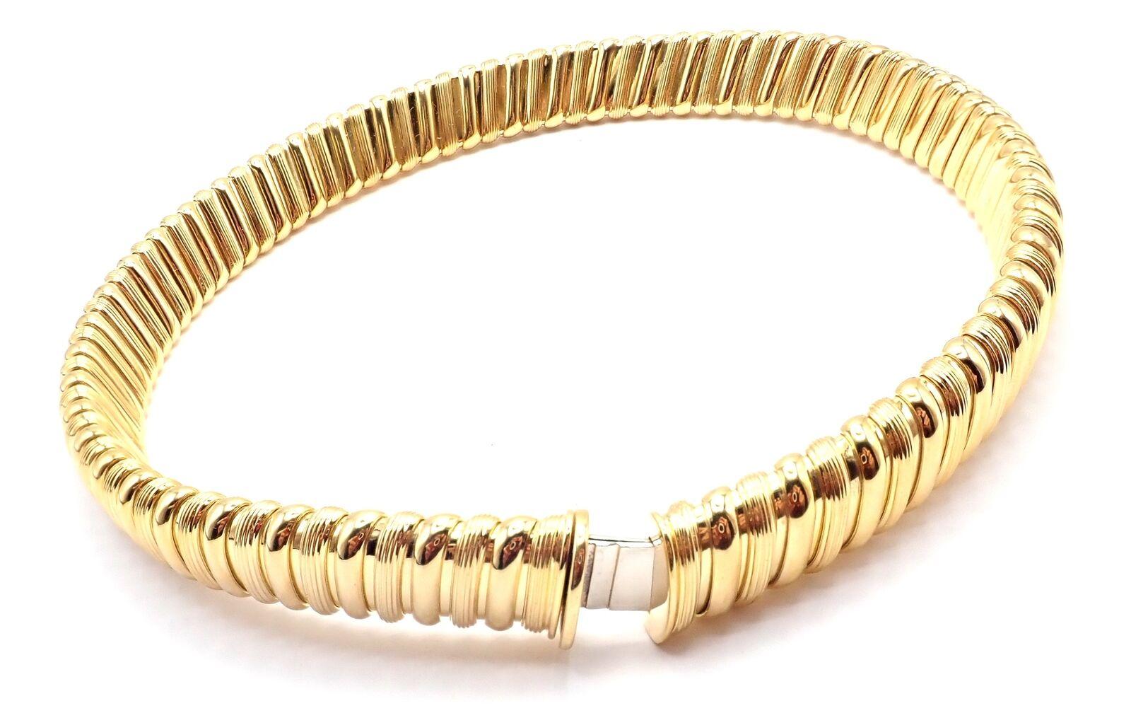 Bvlgari Bulgari, collier choker Tubogas vintage en or jaune 4