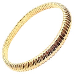 Bvlgari Bulgari, collier choker Tubogas vintage en or jaune
