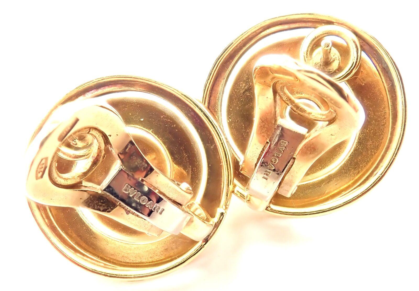Bvlgari Bulgari Gelbgold-Ohrringe mit Wirbel für Damen oder Herren im Angebot
