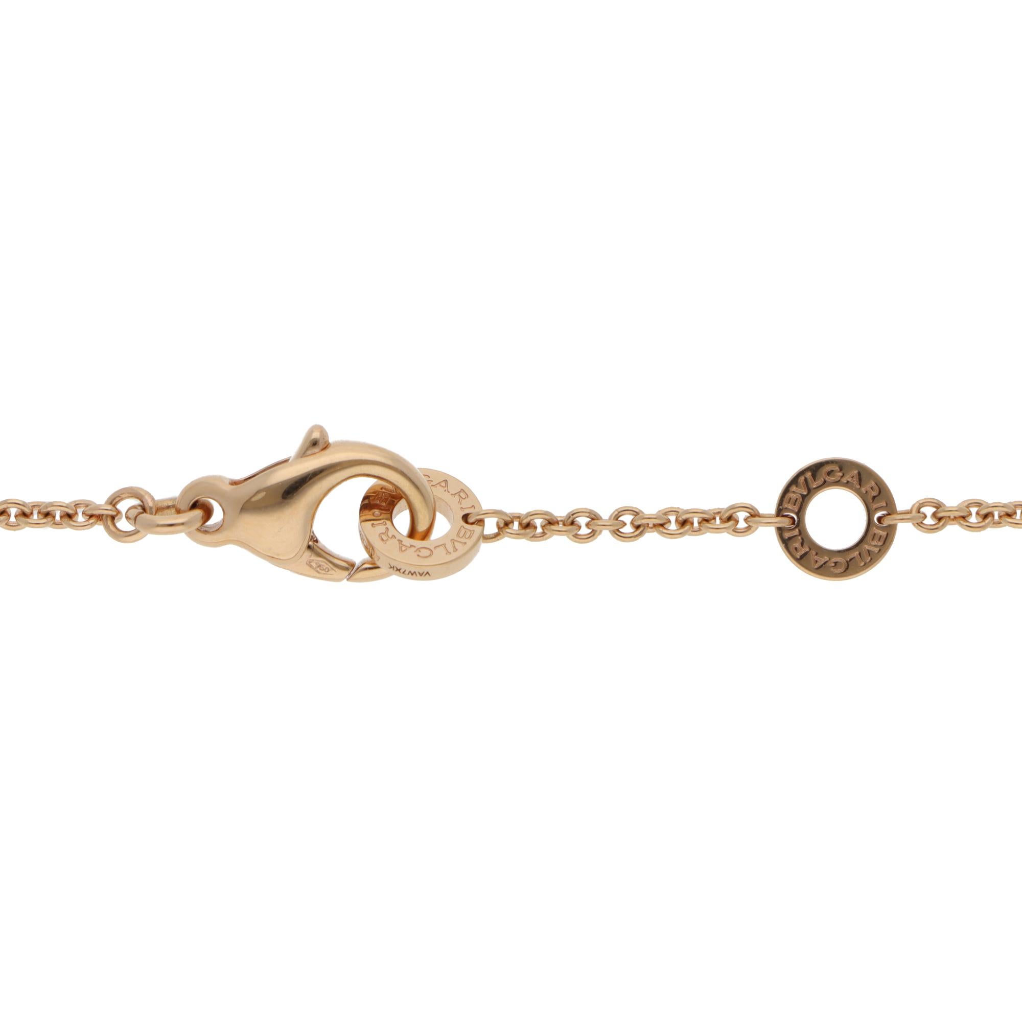 Collar Vintage Bvlgari Bvlgari Calado de Diamantes en Oro Rosa Corte brillante en venta