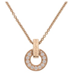Vintage By Bvlgari Collana di diamanti traforati in oro rosa
