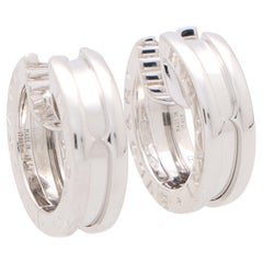 Vintage Bvlgari B.Zero1 Hoop Earrings in 18k White Gold