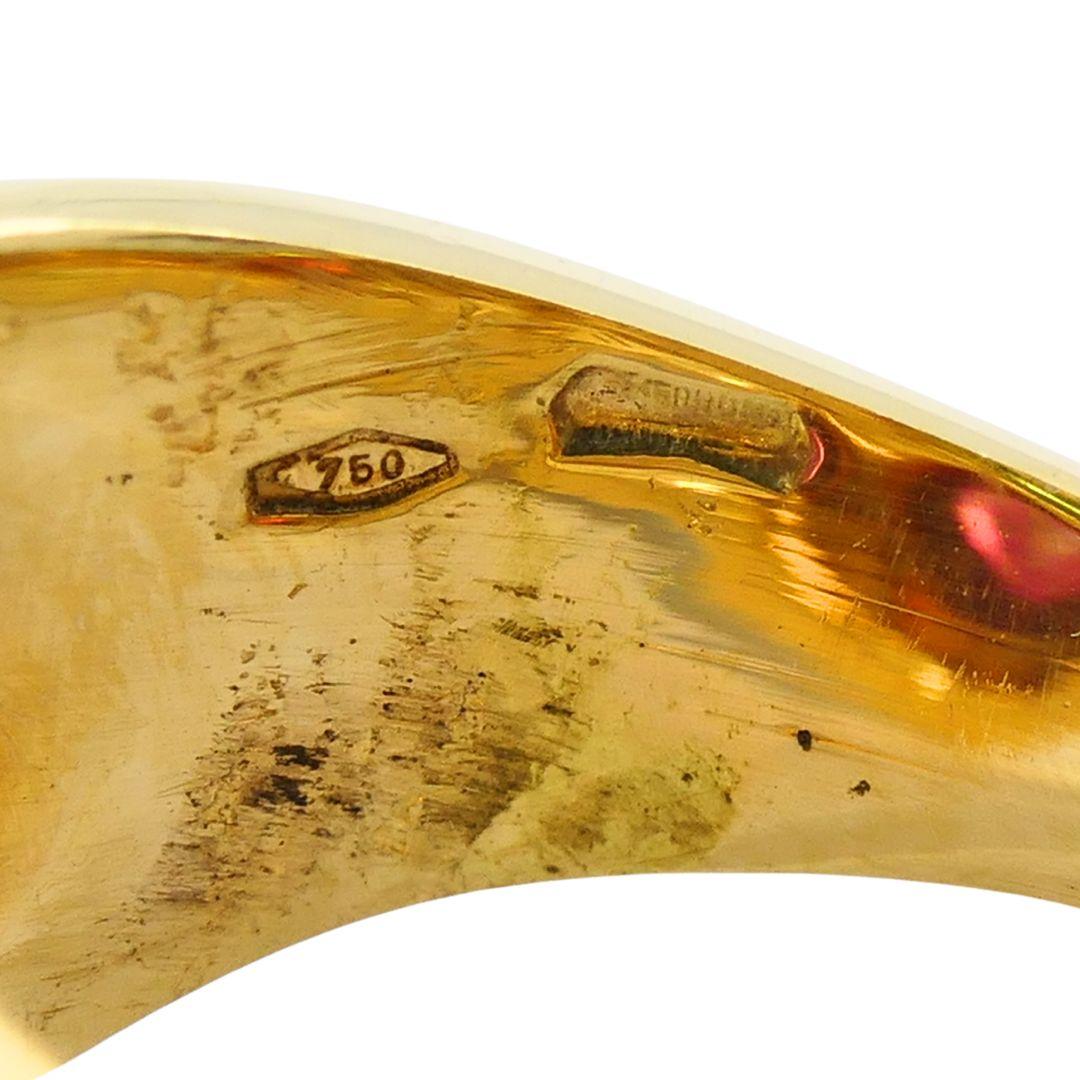 Anello Cuore Bvlgari d'epoca in oro 18 carati con pietre preziose in vendita 6