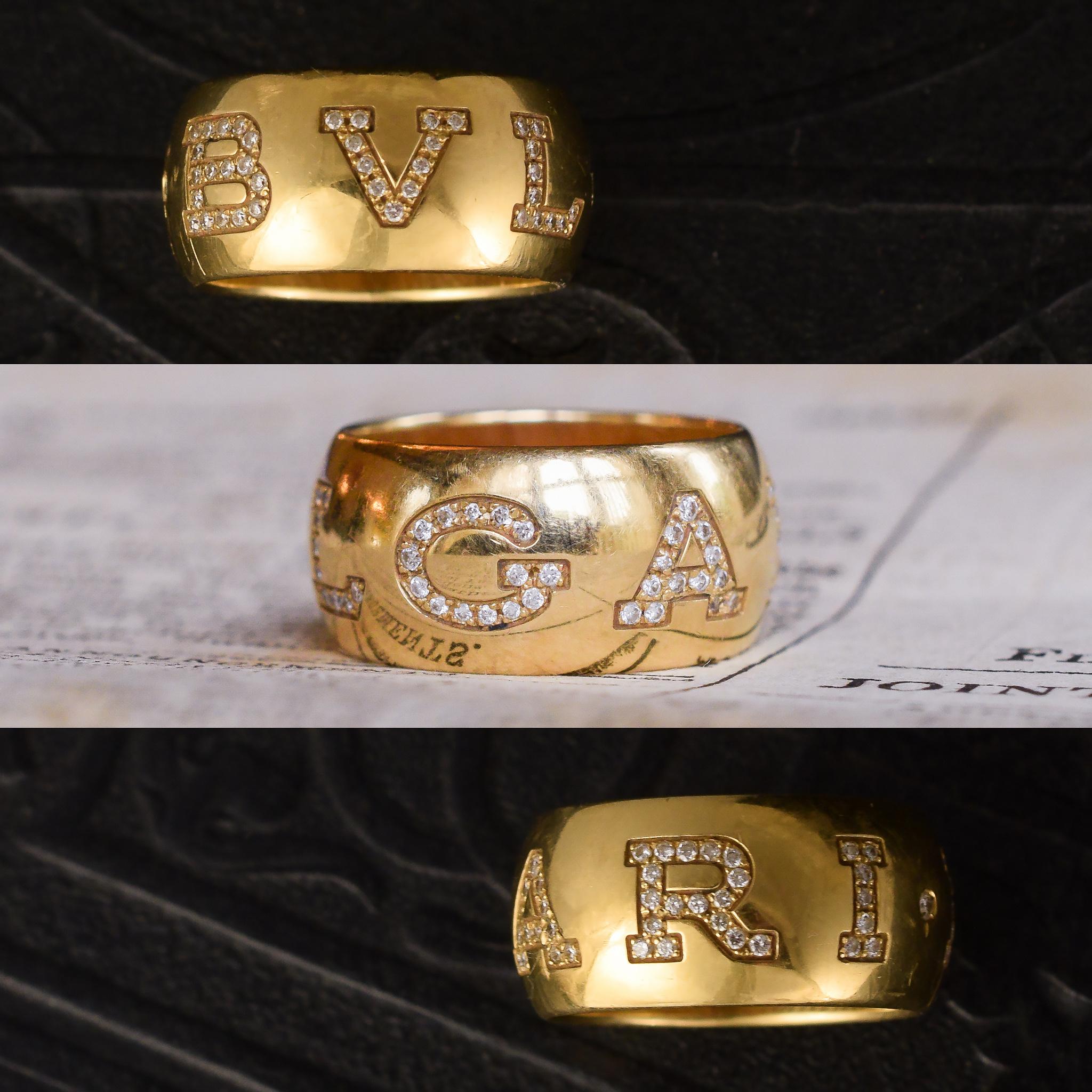 Women's or Men's Vintage Bvlgari Diamond Ring