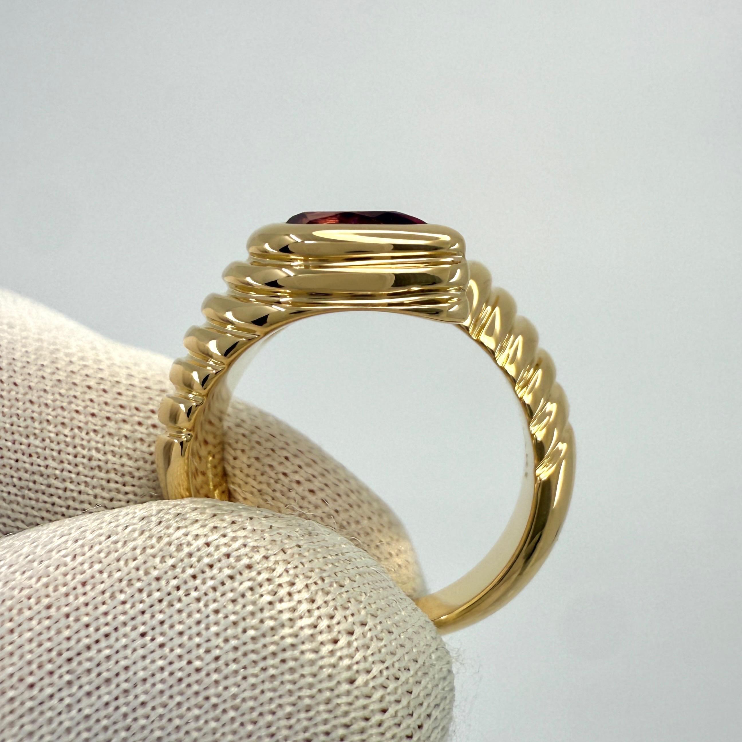 Vintage Bvlgari Doppio Baccellato Turmalin & Topas 18k Gelbgold Bypass Ring im Angebot 1