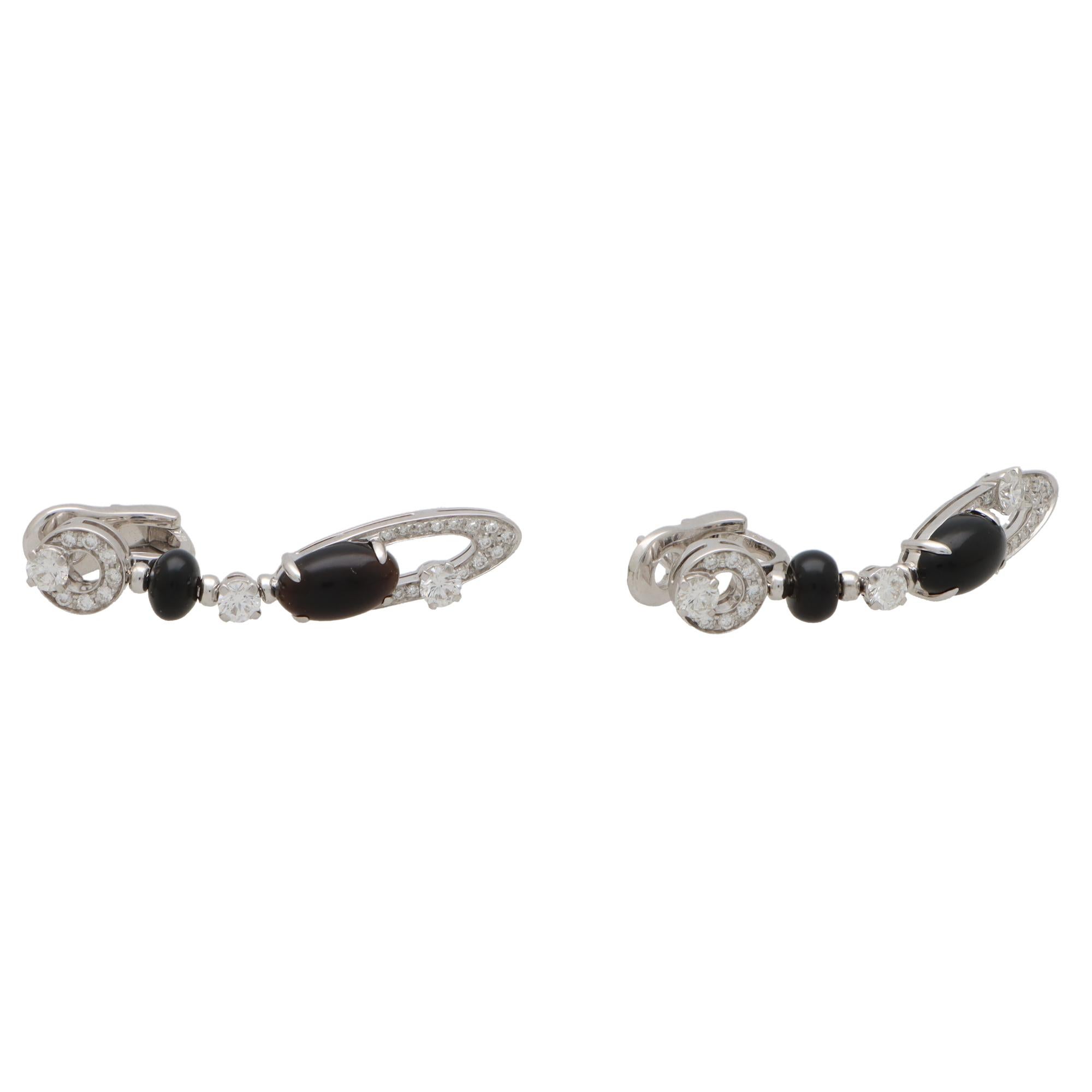 bvlgari onyx earrings