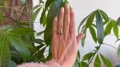 Vintage Bvlgari Italian Blue Pink Sapphire 18k Yellow Gold Doppio Ring