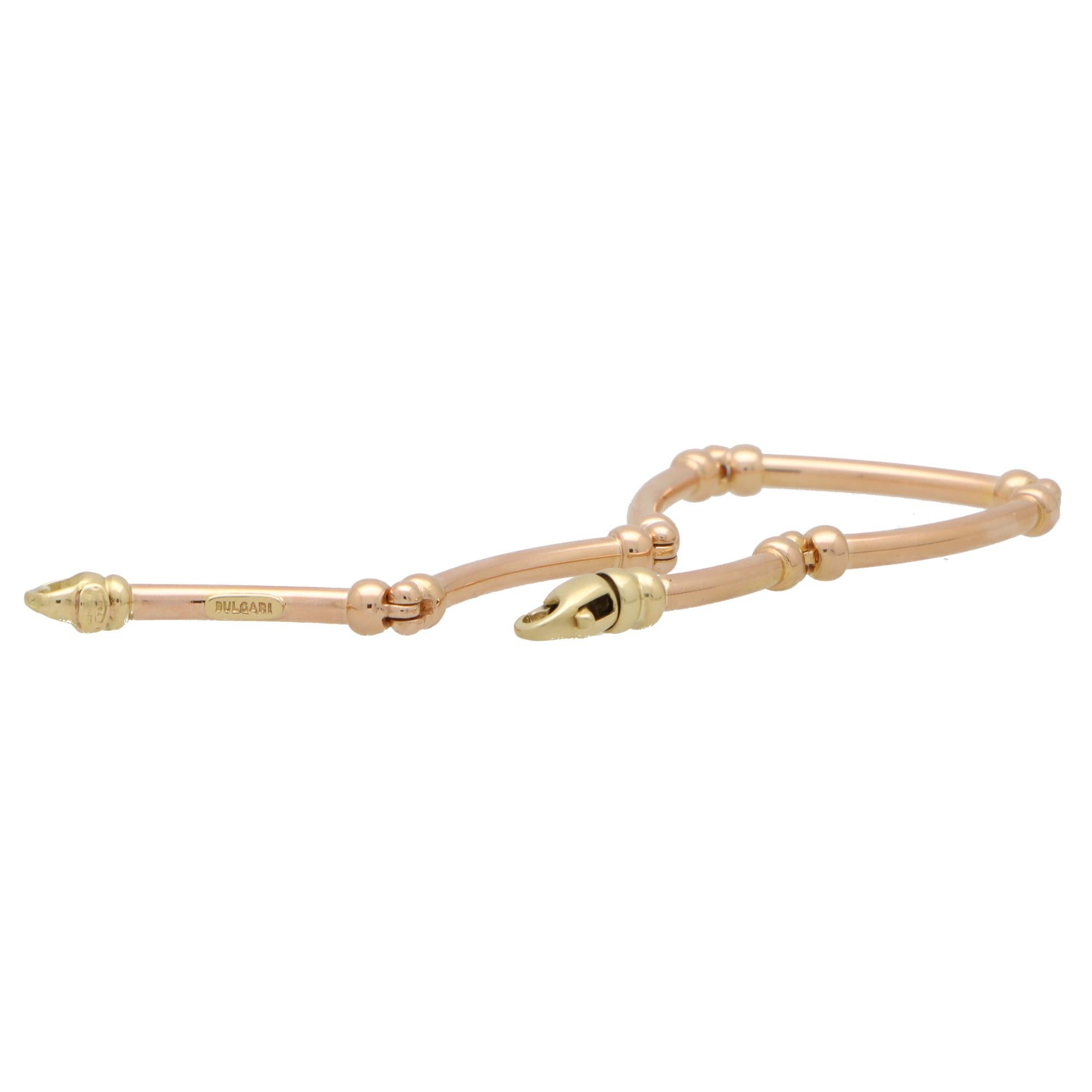 Vintage Bvlgari Link Bracelet in 18k Rose Gold 1