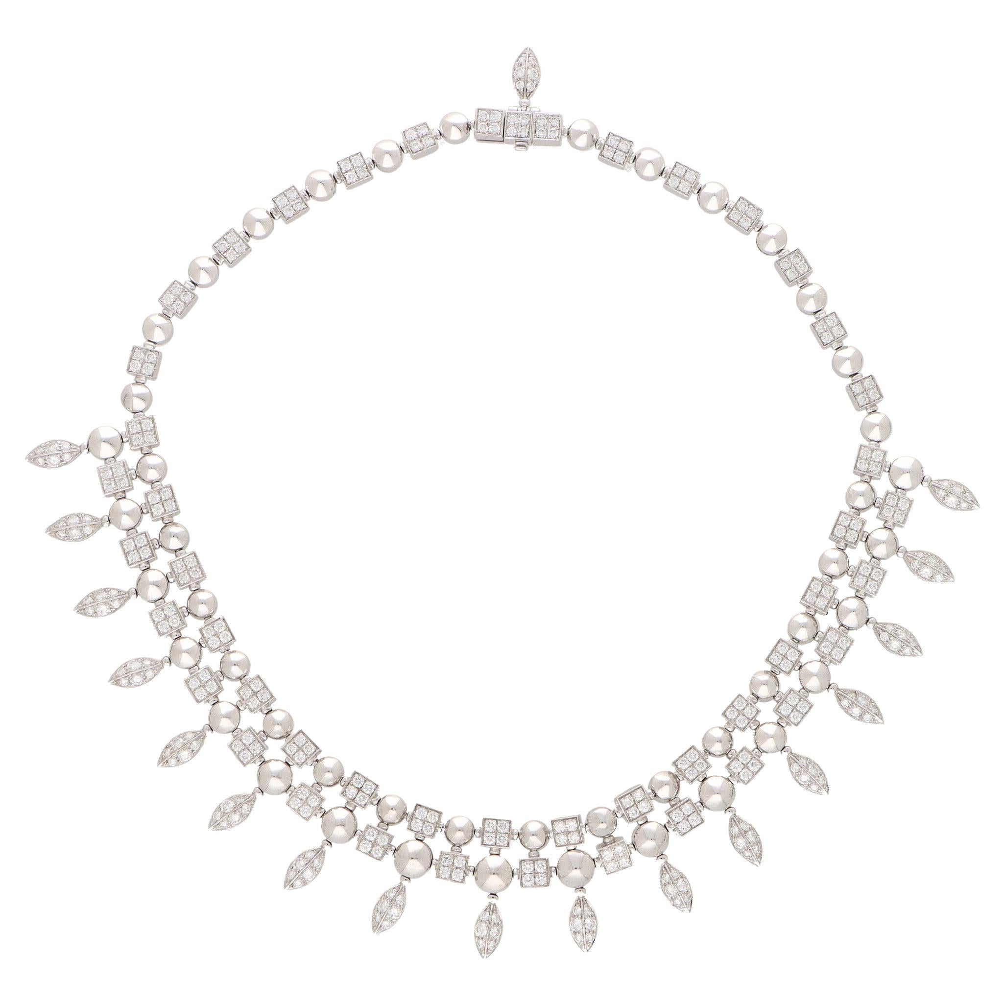 Bvlgari Collier ras du cou Lucea en or blanc 18 carats avec diamants