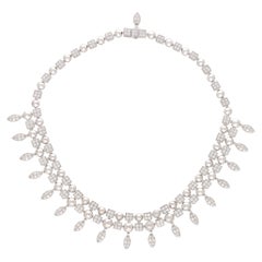 Vintage Bvlgari 'Lucea' Diamond Choker Necklace in 18k White Gold