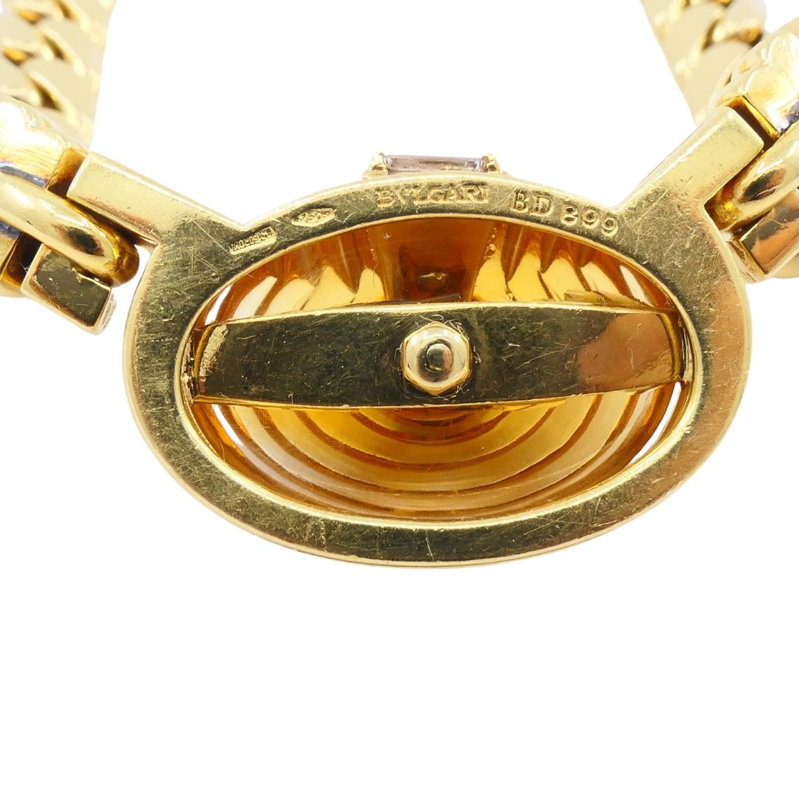 Vintage By Collana Bvlgari Collana a catena d'oro Bulgari con gemme citrine In condizioni ottime in vendita a Beverly Hills, CA