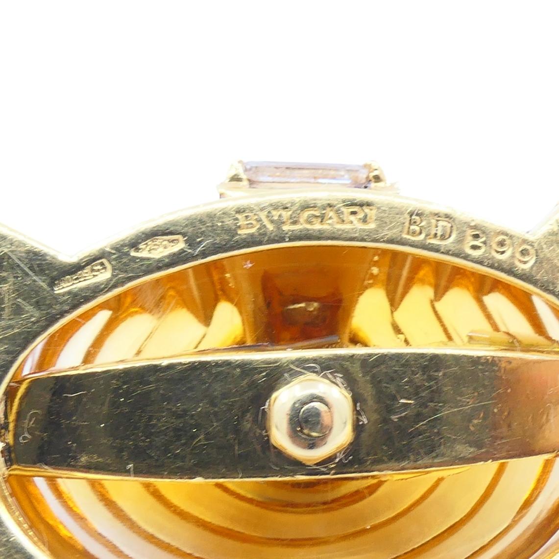 Donna Vintage By Collana Bvlgari Collana a catena d'oro Bulgari con gemme citrine in vendita