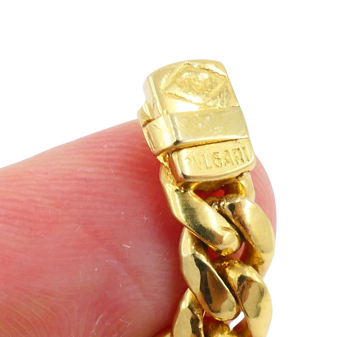 Vintage By Collana Bvlgari Collana a catena d'oro Bulgari con gemme citrine in vendita 1