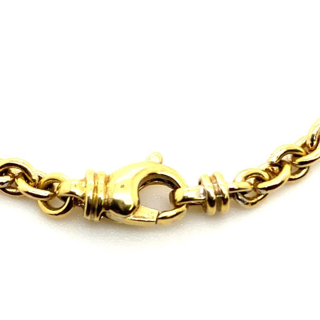 Women's Vintage Bvlgari Onyx Disc 18 Karat Yellow Gold Necklace