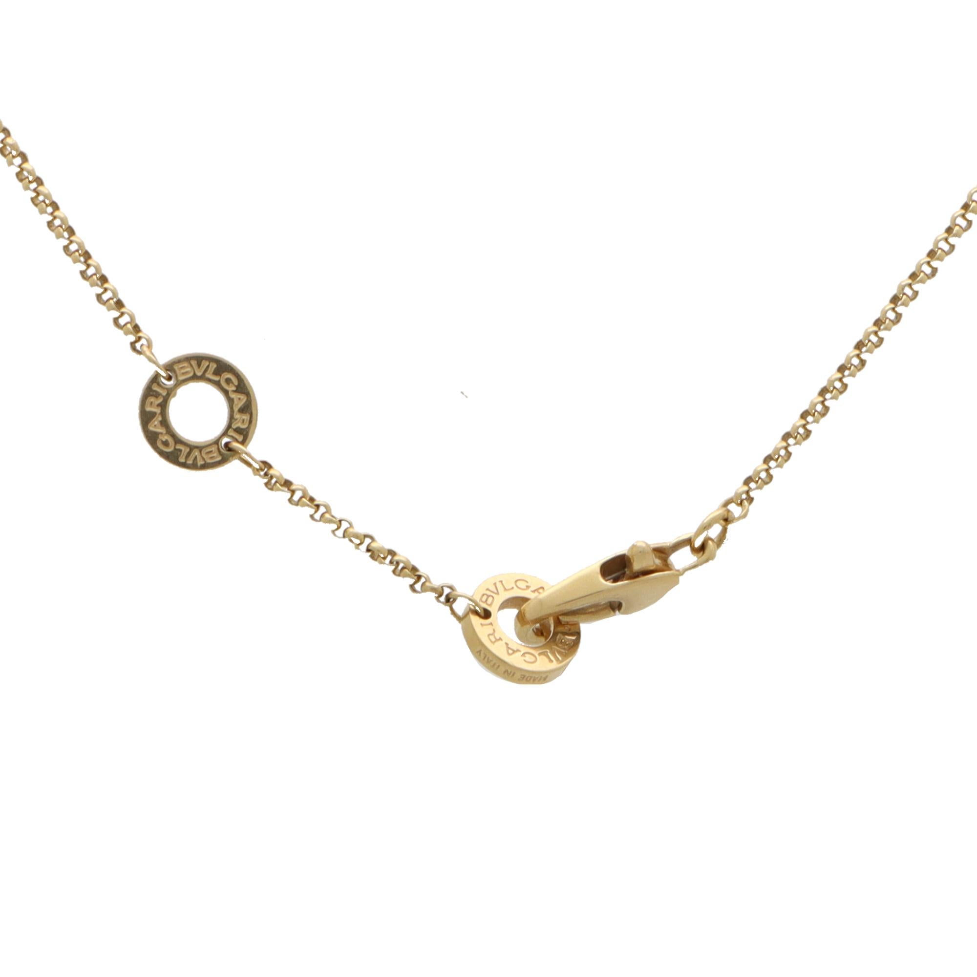 Modern Vintage Bvlgari Onyx Disc Necklace in 18k Yellow Gold For Sale