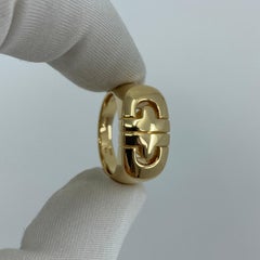 Vintage Bvlgari Parentesi Tubogas 18k Gelbgold 'Signet Style' Italienischer Ring
