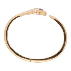 Vintage Bvlgari Serpenti Sapphire, Diamond and Malachite Bangle in Rose Gold