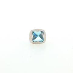 Vintage BVLGARI Sugarloaf Blue Topaz 18K Ring