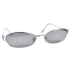 Used Bvlgari sunglasses, cased, silver tone 