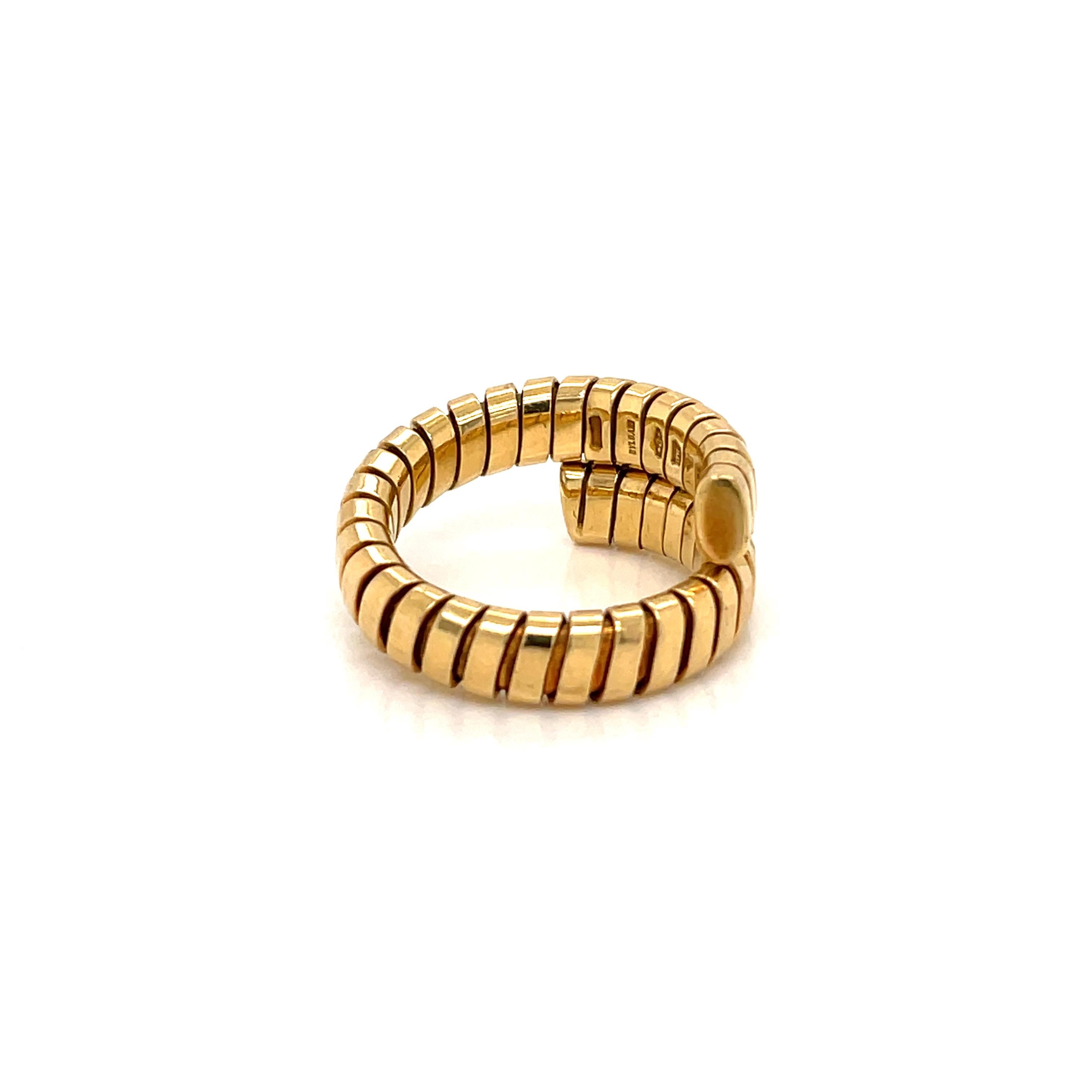 Vintage Bvlgari Tubogas Ring In Excellent Condition In Napoli, Italy