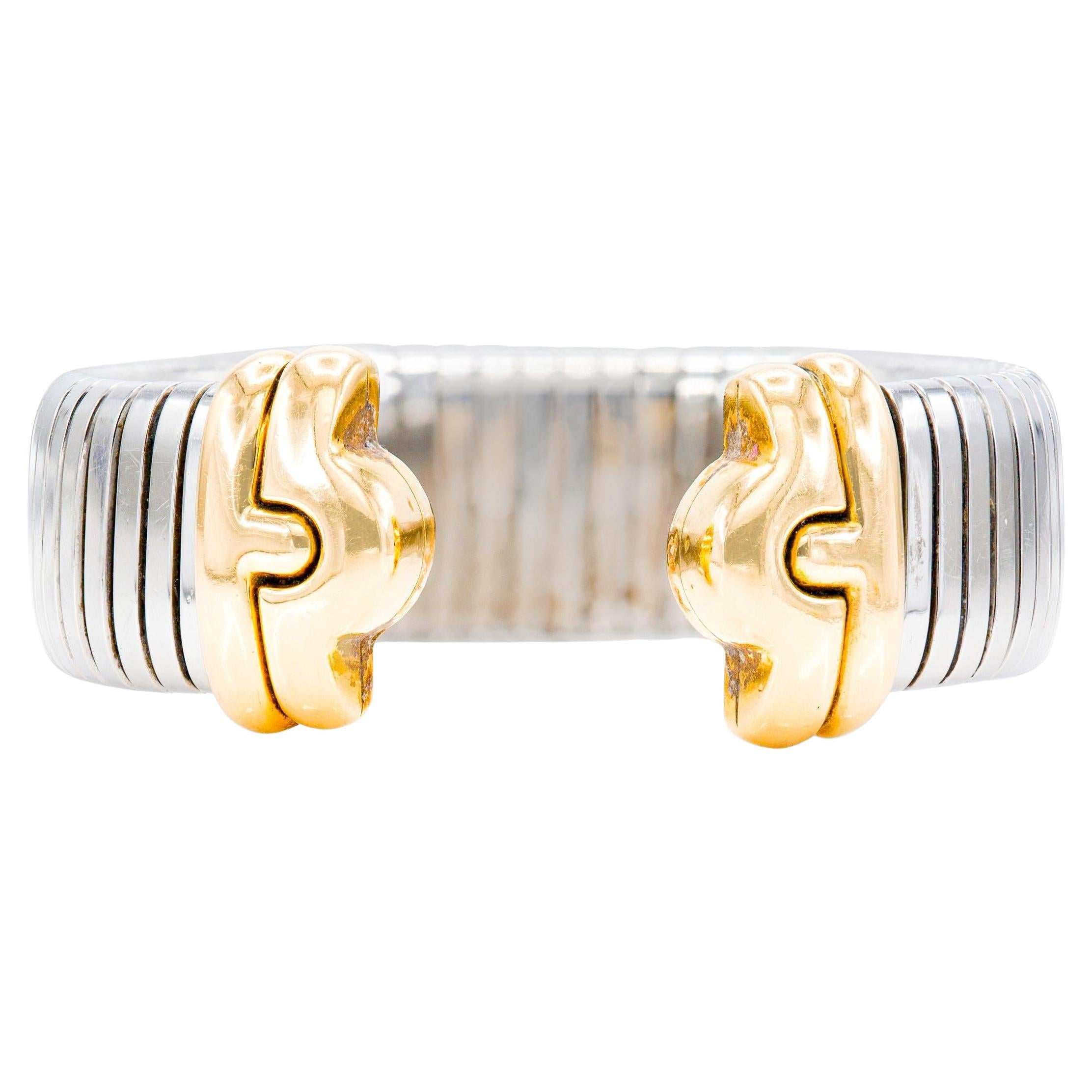 Vintage Bvlgari Two-Toned Parentesi Tubogas Bracelet