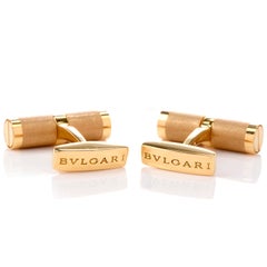 Vintage BVLGARI Vintage 18 Karat Gold Bulgari Cufflinks