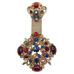 Vintage Byzantine Inspired Medal Brooch 1960s