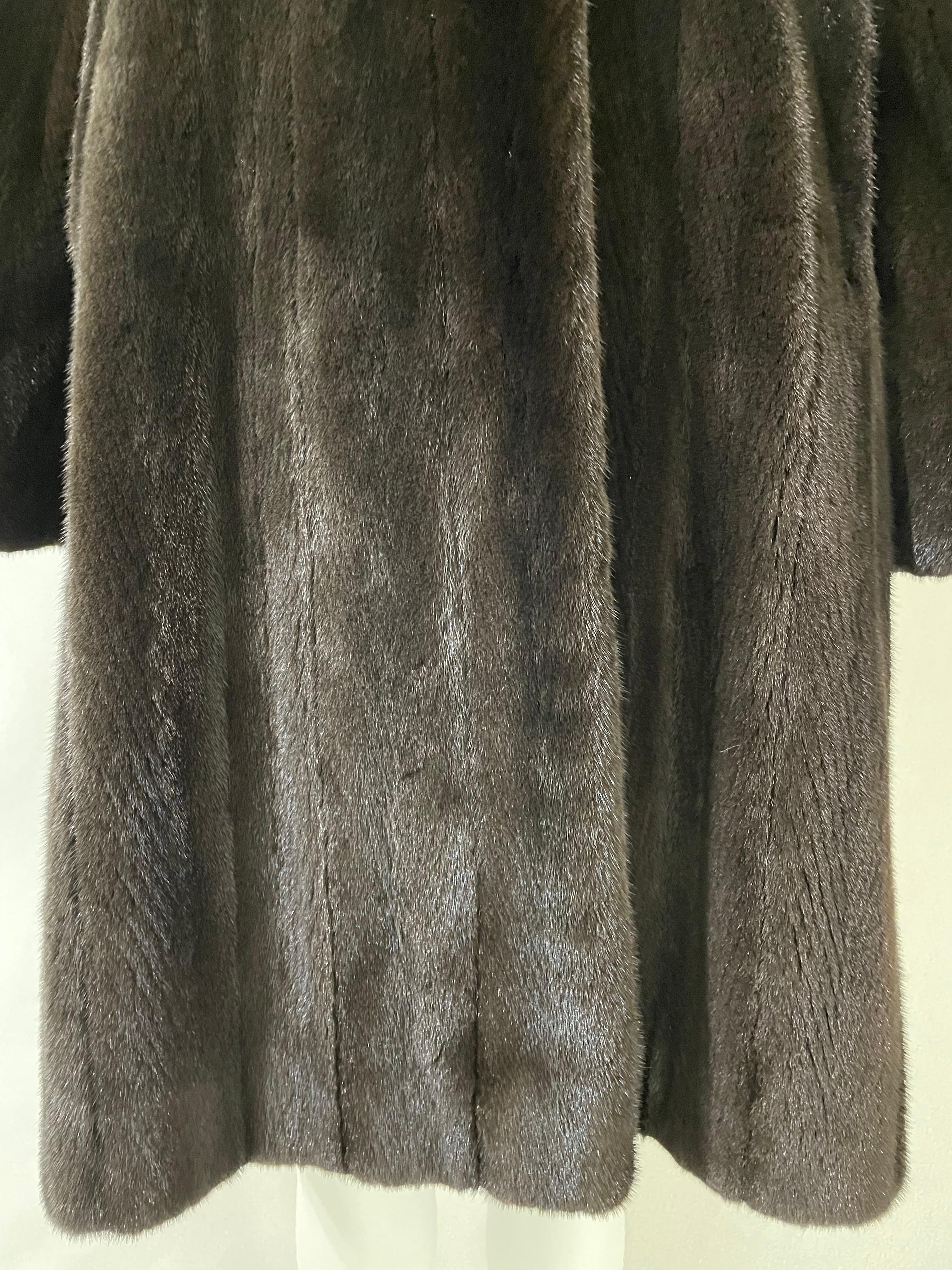Vintage C. 1999 Christian Dior by John Galliano Brown Mink Fur Swing Coat In Good Condition In Yukon, OK